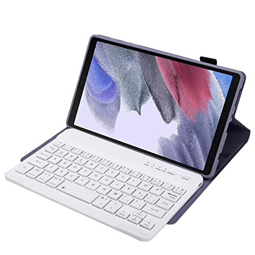 Bueuwe Tastatur Hülle für Samsung Galaxy Tab A7 Lite 8,7 Zoll 2021 (SM-T220/T227U) Mit S-Stift-Halter, 3 Betrachtungswinkel, Folio-Lederhülle Und Abnehmbarer Kabelloser Tastatur,Lila von Bueuwe