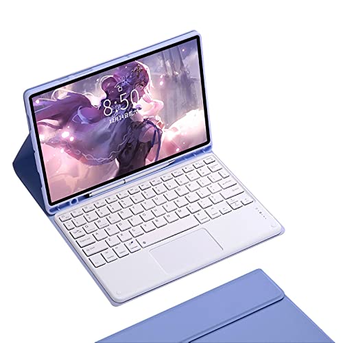 Bueuwe Tastatur Hülle für Samsung-Galaxy-Tab A8 10.5 2022 - Bluetooth-Tastatur Mit Hintergrundbeleuchtung Und Touchpad Für Galaxy Tab A8 10.5" SM-X200/X205/X207,Lila von Bueuwe