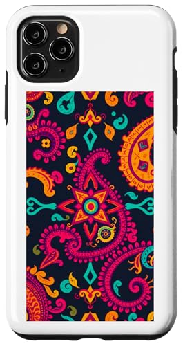 Hülle für iPhone 11 Pro Max Lebendiges Paisleymuster – kräftiges buntes Design von Buffys Flavorful Journey