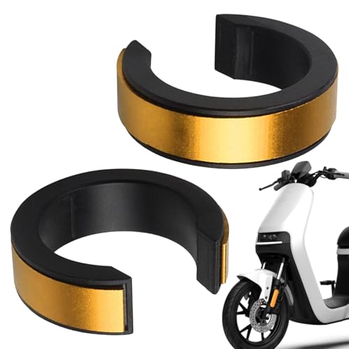 Buhjnmik Hilfsring für Stoßdämpfer der Vorderradaufhängung,Hilfsringe für Motorrad-Stoßdämpfer | 2X vorderer Stoßdämpfer-Vorspannring | 35-mm-Stoßdämpfer-Zierring für Motorräder und Elektrofahrräder von Buhjnmik