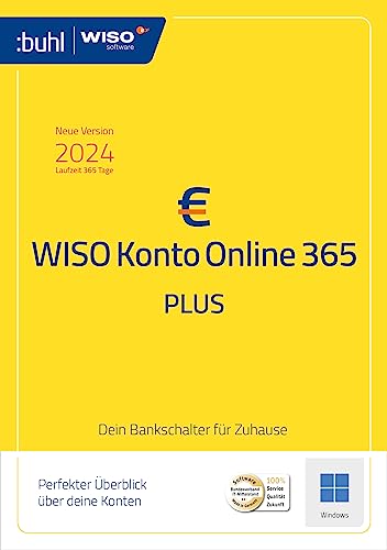 WISO Konto Online Plus 365 (aktuelle Version 2024) [Online Code] | PC Aktivierungscode per Email von Buhl Data Service