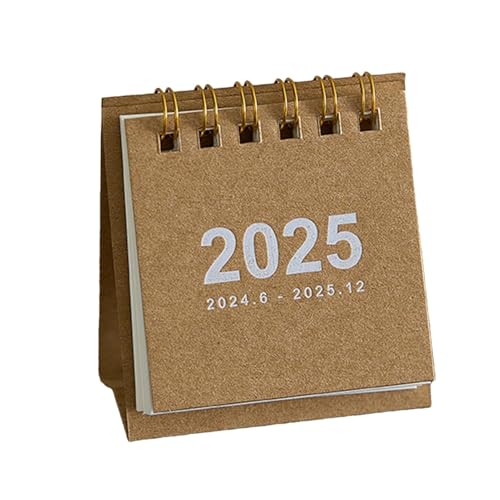 Tischplaner-Kalender, 2025, Schreibtischkalender, monatlicher Schreibtisch-Zeitplaner, Platz sparen, augenschonendes Design und mehrfarbig, 70 x 65 x 35 mm für Zuhause und Büros von Buhygn