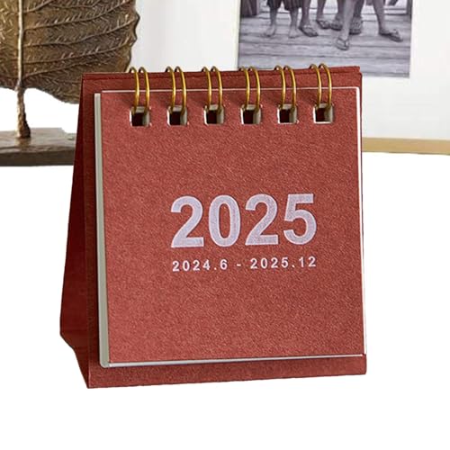 Tischplaner-Kalender, 2025, Schreibtischkalender, monatlicher Schreibtisch-Zeitplaner, platzsparend, Augenpflege, mehrfarbig, 70 x 65 x 35 mm, für Zuhause, Büros von Buhygn