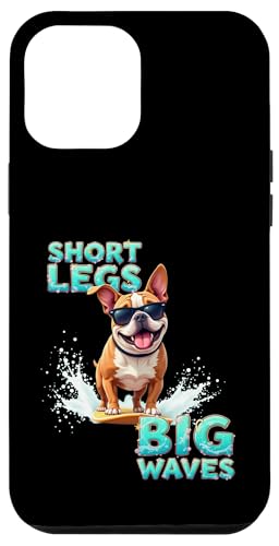 Coole Bulldogge Surfen Hund Hülle für iPhone 12 Pro Max von Bulldog Fun Designs