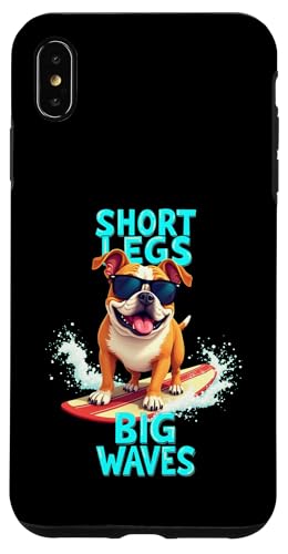 Coole Bulldogge Surfen Hund Hülle für iPhone XS Max von Bulldog Fun Designs