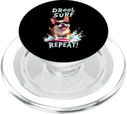 Coole Bulldogge Surfen Hund PopSockets PopGrip für MagSafe von Bulldog Fun Designs