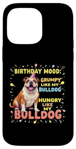 Lustiges Geburtstagsgeschenk Englische Bulldogge Hülle für iPhone 14 Pro Max von Bulldog Fun Designs