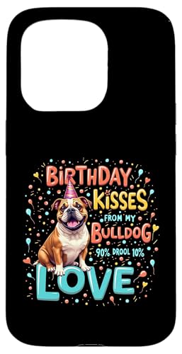 Lustiges Geburtstagsgeschenk Englische Bulldogge Hülle für iPhone 15 Pro von Bulldog Fun Designs