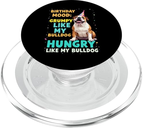 Lustiges Geburtstagsgeschenk Englische Bulldogge PopSockets PopGrip für MagSafe von Bulldog Fun Designs