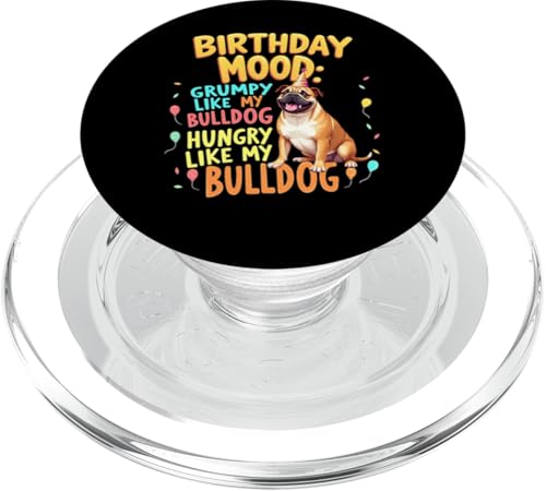 Lustiges Geburtstagsgeschenk Englische Bulldogge PopSockets PopGrip für MagSafe von Bulldog Fun Designs