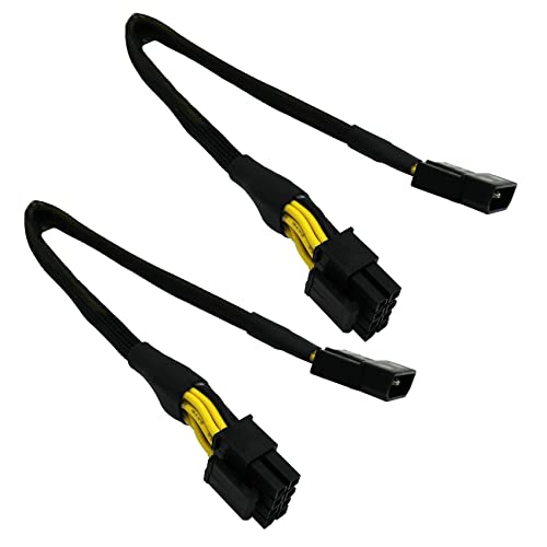 Bumdenuu 2 Stück LP4 Molex Stecker auf CPU 8-polig (4 + 4) EPS-12 V Netzadapter Konverter Kabel 13 Zoll (33 cm) von Bumdenuu