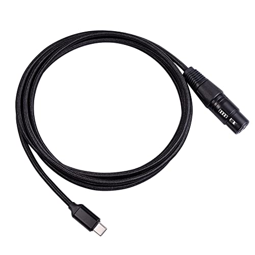 Bumdenuu Kabel USB C auf XLR Buchse, Mikrofonkabel USB C Typ C Stecker auf XLR weiblich Mic Link Studio Audio Cord (2 m/6,6 ft) von Bumdenuu