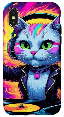 DJ Katze Mädchen Liebt Musik | Katzen Party Mit Kopfhörer Hülle für iPhone X/XS DJ Katze Mädchen Liebt Musik | Katzen Party Mit Kopfhörer Hülle für iPhone X/XS von Bunte DJ Katze Eyecatcher mit Party-Vibes