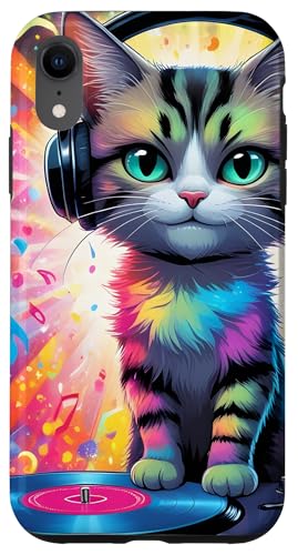 DJ Katze Mädchen Liebt Musik | Katzen Party Mit Kopfhörer Hülle für iPhone XR DJ Katze Mädchen Liebt Musik | Katzen Party Mit Kopfhörer Hülle für iPhone XR von Bunte DJ Katze Eyecatcher mit Party-Vibes
