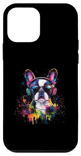 Hülle für iPhone 12 mini Frenchie Französische Bulldogge Musik Kopfhörer Fellnase von Bunte Künstlerische Frenchie Hundemotive