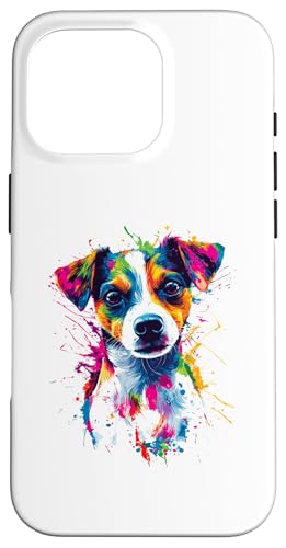 Hülle für iPhone 16 Pro Bunt Künstlerisch Jack Russell Terrier Hund Jacky von Bunte Künstlerische Jack Russell Hundemotive