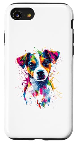 Hülle für iPhone SE (2020) / 7 / 8 Bunt Künstlerisch Jack Russell Terrier Hund Jacky von Bunte Künstlerische Jack Russell Hundemotive