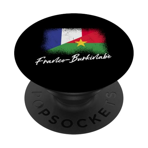 Franco-Burkinabe Roots Frankreich Burkina Faso Halbflagge PopSockets Klebender PopGrip von Burkina Faso Flag Design Proud Burkinabe