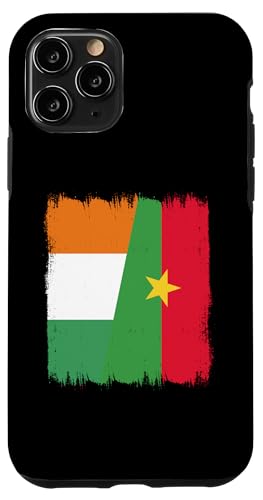 Hülle für iPhone 11 Pro Elfenbeinküste Burkina Faso halbe Flagge Ivorian Burkinabé Wurzeln von Burkina Faso Flag Design Proud Burkinabe