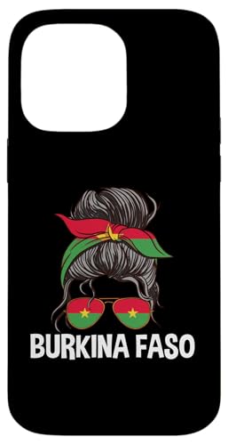 Hülle für iPhone 14 Pro Max Burkina Faso Mädchen Unordentliches Duthaar Burkinabé Damen von Burkina Faso Flag Design Proud Burkinabe