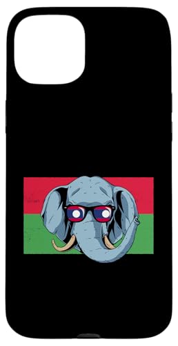 Hülle für iPhone 15 Plus Burkina Faso Elefant mit Sonnenbrille Burkinabé-Wurzeln von Burkina Faso Flag Design Proud Burkinabe