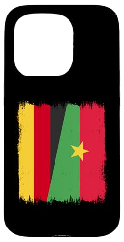 Hülle für iPhone 15 Pro Deutschland Burkina Faso Halbflagge Deutsche Burkinabé-Wurzeln von Burkina Faso Flag Design Proud Burkinabe