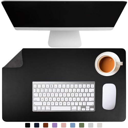 Busnos Schreibtisch Unterlage Groß Schreibtischunterlage Modern 120x 43 cm Schreibtisch Unterlage pc Maus Unterlage Schreibtisch Schwarz Filz Schreibtischunterlage Tischunterlage Desk Pad von Busnos