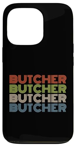 Hülle für iPhone 13 Pro Butcher Lover Cooler Metzger im Retro-Look von Butcher Meat Cutter Chef BBQ Beef Cuts