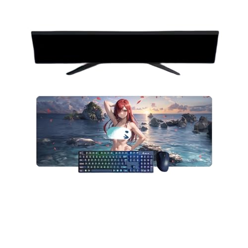 ButkUs Fairy Tail Erza Scarlet XXL-Mauspad, multifunktional, Gaming Anime, 800 x 300 mm, Mauspad, Gaming-Tastatur, wasserdicht und 3 mm, rutschfeste Gummibasis, strukturierte Oberfläche von ButkUs