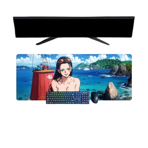 ButkUs One Piece Nico Robin XXL-Mauspad, multifunktional, Gaming Anime, 800 x 300 mm, Mauspad, Gaming-Tastatur, wasserdicht und 3 mm, rutschfeste Gummibasis, strukturierte Oberfläche von ButkUs