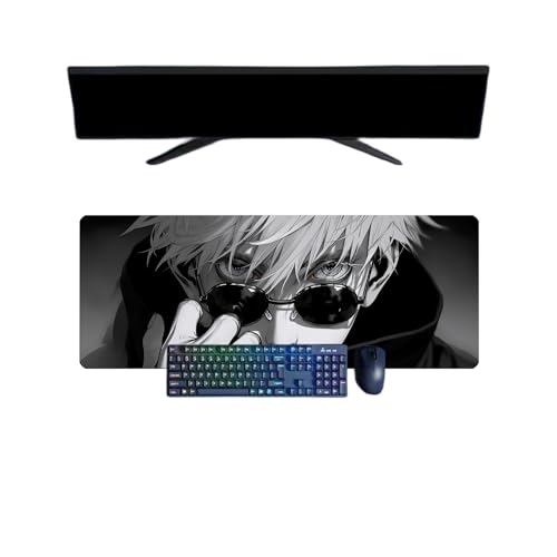 ButkUs Satoru Gojo Anime XXL-Mauspad, 800 x 300 mm, wasserdichtes Gaming-Mauspad und 3 mm rutschfeste Gummibasis, strukturierte Oberfläche von ButkUs