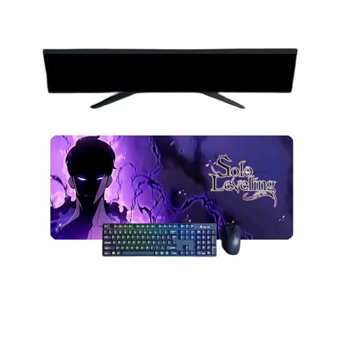 Solo Leveling XXL Mauspad Multifunktional Gaming Anime, 800 x 300 mm, Gaming-Tastatur, wasserdicht und 3 mm, rutschfeste Gummibasis, strukturierte Oberfläche von ButkUs