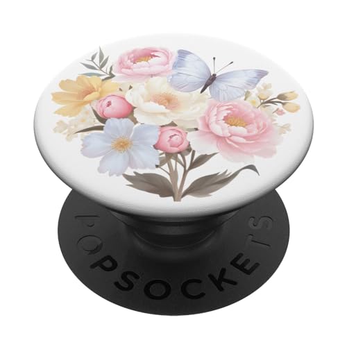 Schmetterling Floral Cute PopSockets Klebender PopGrip von Butterfly Floral Phone Popper