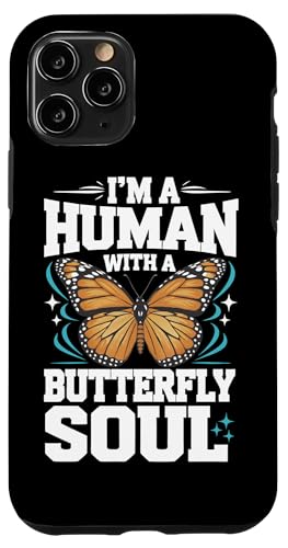 Hülle für iPhone 11 Pro Schmetterling Ich bin ein Mensch mit einer Schmetterlingsseele Buntes Tier von Butterfly Monarch Butterflies Colorful