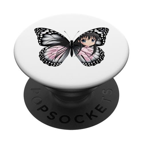 Anime Schmetterling Otaku Kawaii Zoo Tagesausflug Frauen Mädchen Kinder PopSockets Klebender PopGrip von ButterflyAxis1