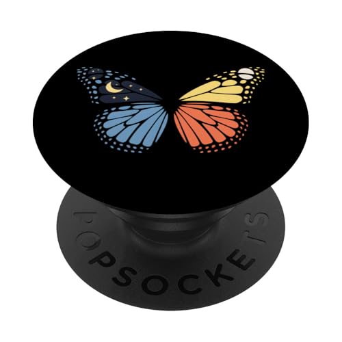 Schmetterling Sonne und Mond Schmetterlinge Frauen Mädchen Kinder PopSockets Klebender PopGrip von ButterflyAxis1