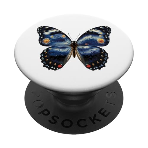 Schmetterling Sternennacht Schmetterlinge Malerei Frauen Mädchen Kinder PopSockets Klebender PopGrip von ButterflyAxis1