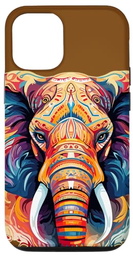 Hülle für iPhone 14 Pro Bunte Elefanten-Wildtiere von Buy Cool Shirts
