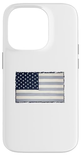 Hülle für iPhone 14 Pro Graustufen US-Flagge Blck n White Americana von Buy Cool Shirts