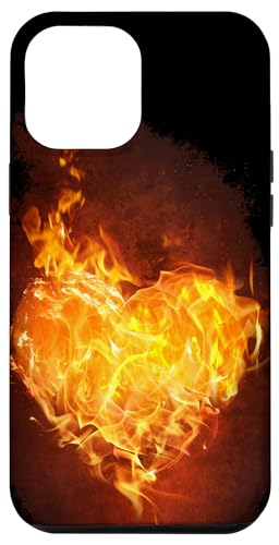 Hülle für iPhone 14 Pro Max Flammendes Herz der Leidenschaft von Buy Cool Shirts
