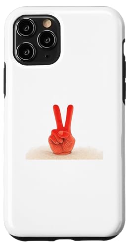 Rote Hand Friedenszeichen Hülle für iPhone 11 Pro von Buy Cool Shirts