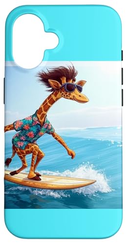 Surfing Giraffe Funny Surf Hülle für iPhone 16 von Buy Cool Shirts