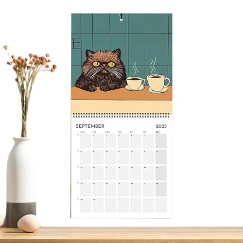 Wandkalender 2025 Katzenkalender 2025 Alender Für Familien Mit Katzenfotos Zum Dahinschmelzen Monatskalender 2025 Januar Bis Dezember Für Wandkunst Wochenkalender Zum Aufstellen Monatskalender von Bvizyelck