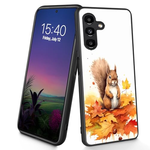 Bxgolkgd Schutzhülle für Galaxy A15 5G, dünn, weich, TPU-Silikon, stoßfest, rutschfest, für Samsung Galaxy A15 5G 2023, 16,5 cm (6,5 Zoll), süßes Eichhörnchen von Bxgolkgd