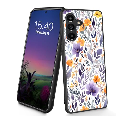 Bxgolkgd Schutzhülle für Galaxy S25 5G, dünn, weich, TPU-Silikon, stoßfest, rutschfest, für Samsung Galaxy S25 5G 2025, 15,7 cm (6,2 Zoll), Blumendesign von Bxgolkgd