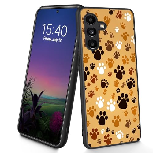 Bxgolkgd Schutzhülle für Galaxy S25 5G, dünn, weich, TPU-Silikon, stoßfest, rutschfest, für Samsung Galaxy S25 5G 2025, 15,7 cm (6,2 Zoll), Hundepfotenabdruck von Bxgolkgd