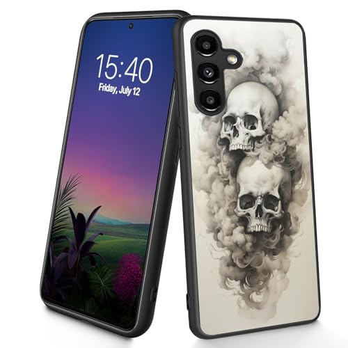 Bxgolkgd Schutzhülle für Galaxy S25 5G, schmal, weich, TPU-Silikon, stoßfest, rutschfest, für Samsung Galaxy S25 5G 2025 15,7 cm (6,2 Zoll), Rauchschädel von Bxgolkgd