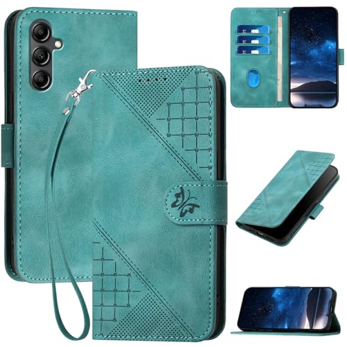 Bxithnr Handyhülle für Samsung Galaxy A16 5G Hülle Tasche mit Premium Leder [Kartenfach] [Standfunktion] Flip Case Cover Schutzhülle für Samsung Galaxy A16 5G - Grün von Bxithnr