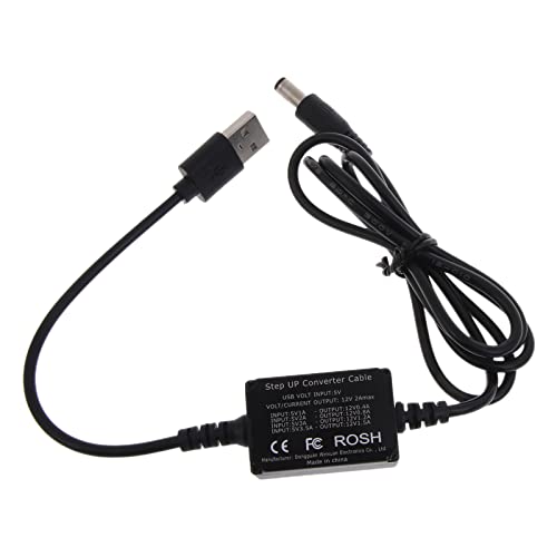 Bydezcon USB Zu Konverter Kabel 5V Zu 12V Einstellbare Spannungen Booster Linie Für 12V LED Lampe Kompatibel Lautsprecher von Bydezcon