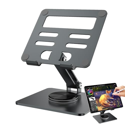 Desktop Tablet Stand | Adjustable Dock Holder | Rotating Monitor Stand | Portable Tablet Holder | Non-Slip Tablet Mount | Non-Slip Dock Foldable Aluminum Stand for Home von Byeaon